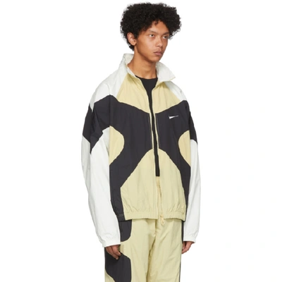 Shop Nike Beige And Black Nsw Re-issue Jacket In 783teamgold