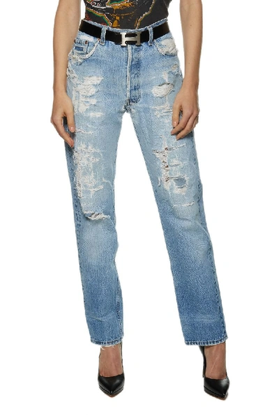 Pre-owned Levi's 501 Distressed Denim Jeans