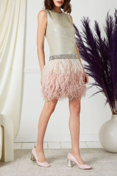 Pre-owned Gucci 2012 Marabou Sequin Dress