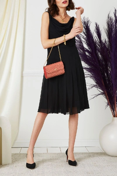 Pre-owned Chanel 2000s Black Pleated Dress