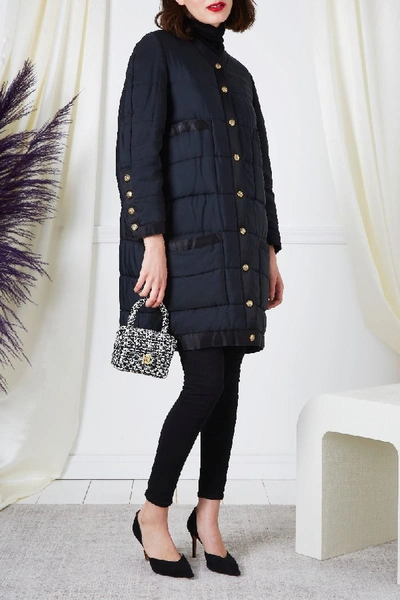 Pre-owned Chanel F/w 1990 Black Puffer Coat
