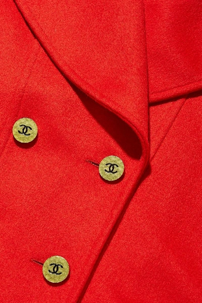 Pre-owned Chanel F/w 1994 Red Cashmere Swing Coat