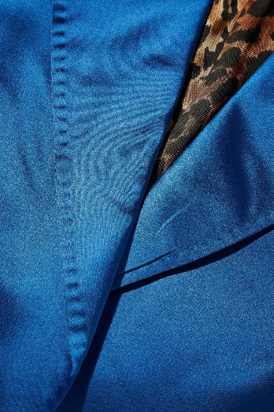 Pre-owned Dolce & Gabbana S/s 2001 Blue Satin Coat Set