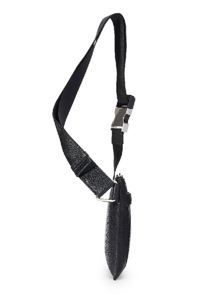 Pre-owned Fendi Black Leather Logo Belt Bag
