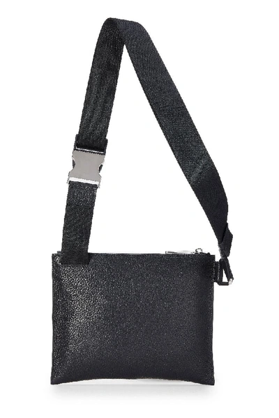 Pre-owned Fendi Black Leather Logo Belt Bag