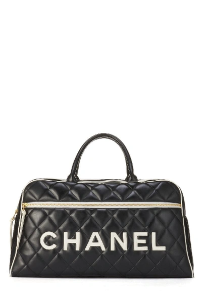Pre-owned Chanel Black Quilted Calfskin Bowler