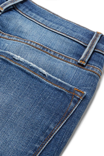 Shop Frame Ali High-rise Skinny Jeans In Light Denim