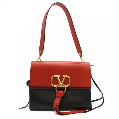 Pre-owned Valentino Garavani Vring Black Leather Handbag