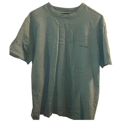 Pre-owned Balenciaga Green Cotton T-shirt