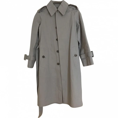 Pre-owned Balenciaga Grey Cotton Trench Coat