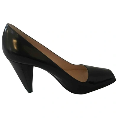 Pre-owned Prada Leather Heels In Black