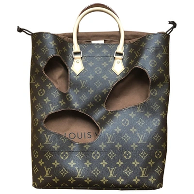 Pre-owned Louis Vuitton Plat By Rei Kawakubo Brown Cloth Handbag