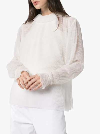 Shop 032c Cosmic Workshop Plissé Top In 114 - White