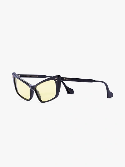 Shop Gucci Black Cat Eye Sunglasses