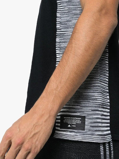 Shop Adidas Originals X Missoni Striped Panel T-shirt In Black