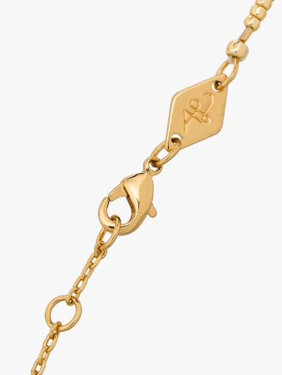 Shop Anni Lu Gold Tone Petite Pearl Bracelet In Metallic