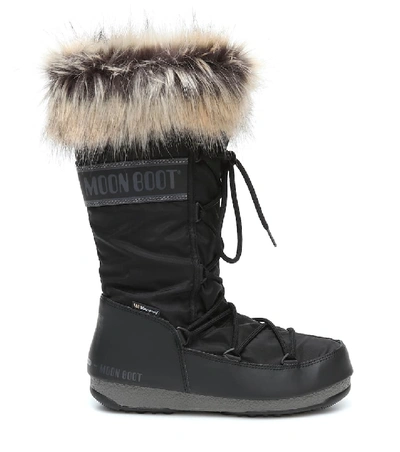 Shop Moon Boot Monaco Wp 2 Snow Boots In Black