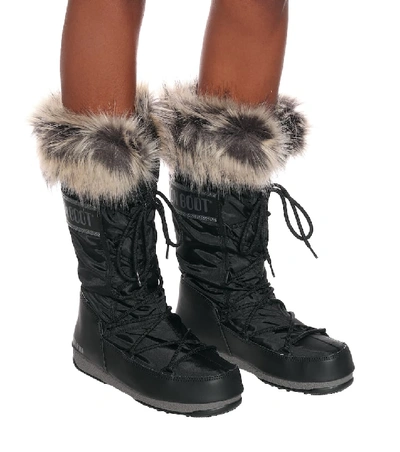 Shop Moon Boot Monaco Wp 2 Snow Boots In Black