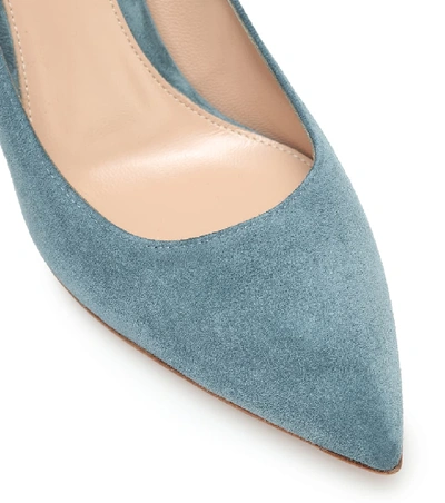 Shop Gianvito Rossi Gianvito 85 Suede Pumps In Blue