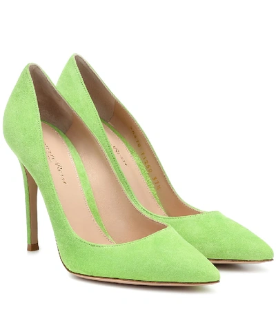 Shop Gianvito Rossi Gianvito 105 Suede Pumps In Green