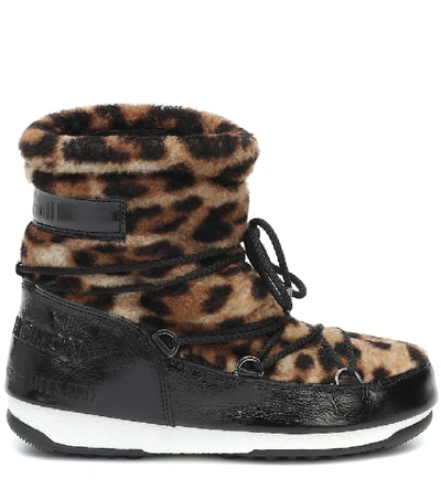 Shop Yves Salomon X Moon Boot Shearling Ankle Boots In Black
