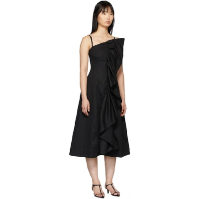 Shop Edit Ssense Exclusive Black Tuck Frill Dress In 001 Black