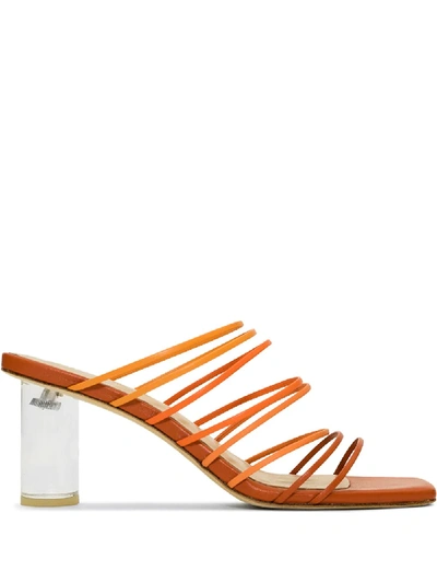 Shop Rejina Pyo Zoe 80mm Strappy Sandals In Orange