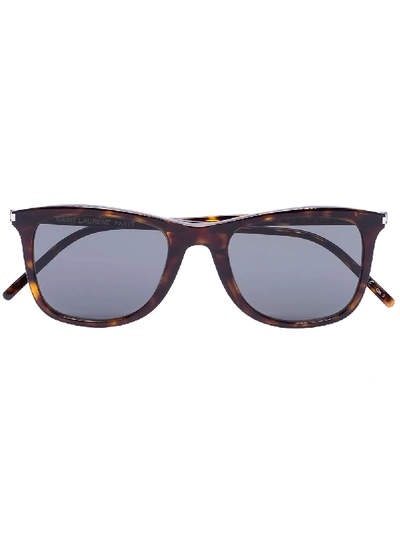 Shop Saint Laurent 'sl 304' Sonnenbrille In Brown