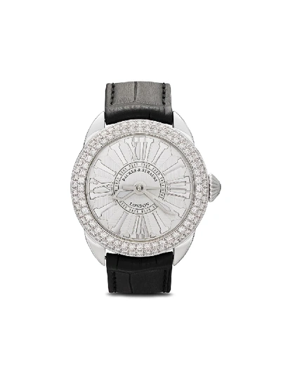 Shop Backes & Strauss 'piccadilly Steel' 37mm Armbanduhr In White