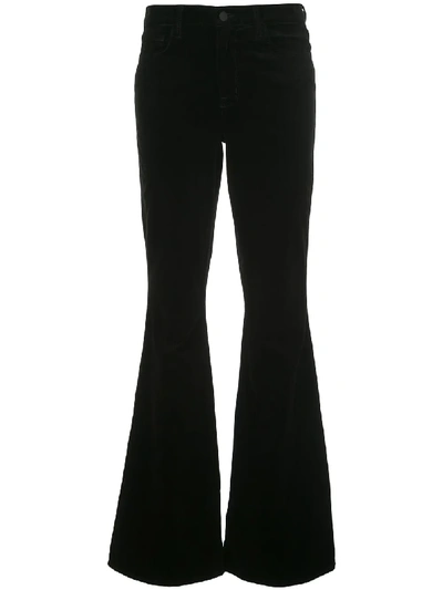 Shop L Agence High-rise Flared Jeans In Black