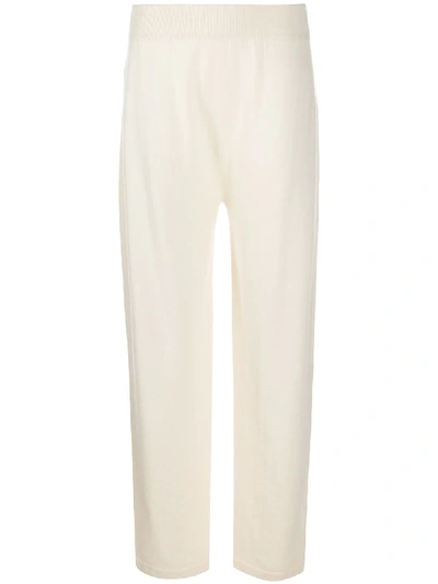 Shop Agnona Knitted Trousers In White