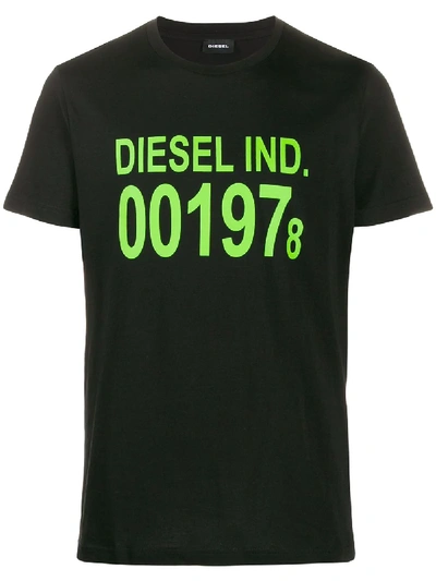 Shop Diesel T-diego Logo T-shirt In Black