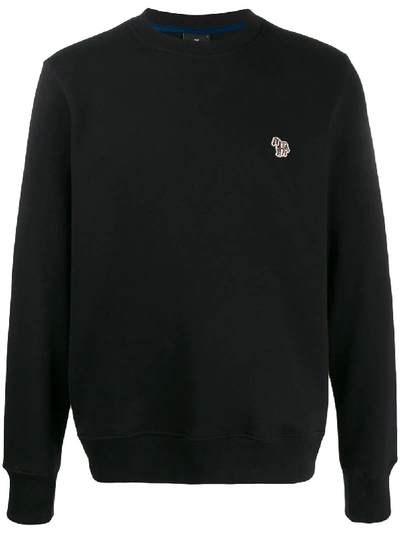 Shop Ps By Paul Smith Zebra Embroidered Sweatshirt In Black