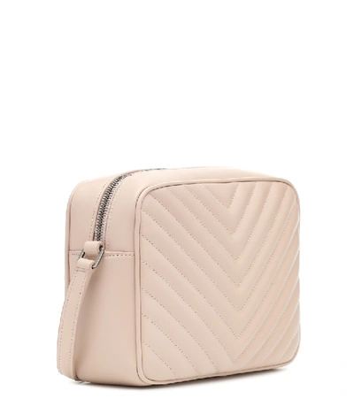 Shop Saint Laurent Lou Camera Leather Crossbody Bag In Pink