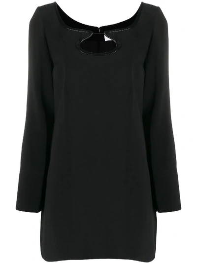 Shop Courrèges Cut-out Detail Short Dress In Black