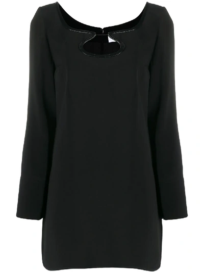 Courrèges Cut-out Detail Short Dress In Black