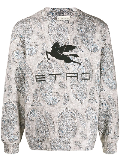 Shop Etro Paisley-print Sweatshirt In Neutrals