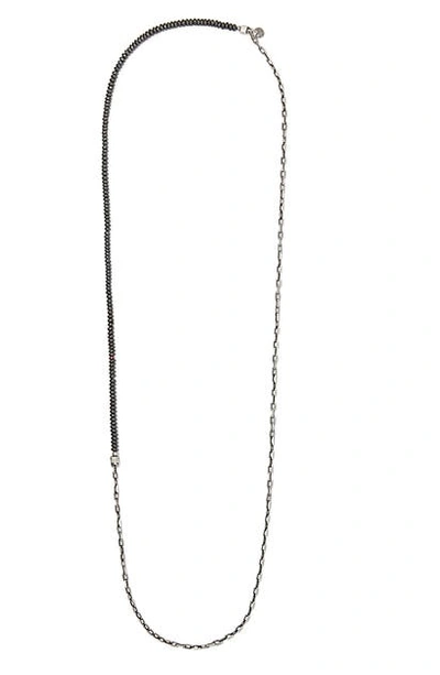 Shop Title Of Work Hematite Microbead Necklace In Black