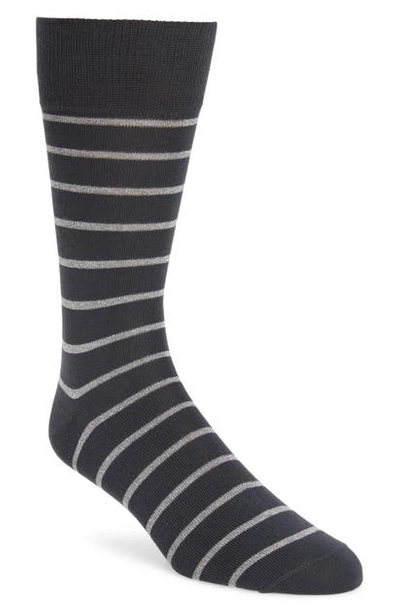Shop Paul Smith Ben Metallic Stripe Socks In Grey