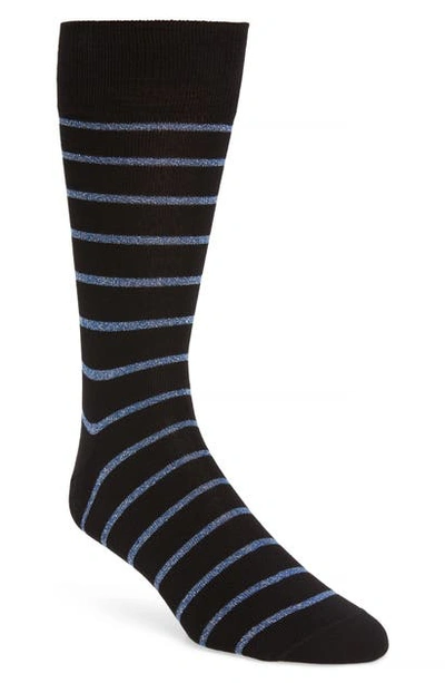 Shop Paul Smith Ben Metallic Stripe Socks In Black