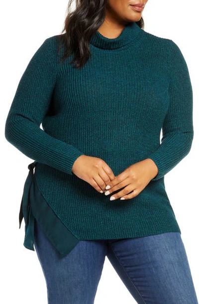 Shop Nic + Zoe West Side Cotton Blend Sweater In Deep Space Mix