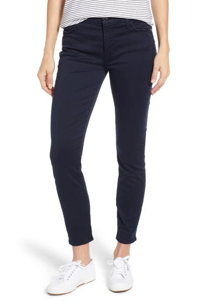 Shop Jen7 By 7 For All Mankind Sateen Ankle Skinny Jeans In Navy