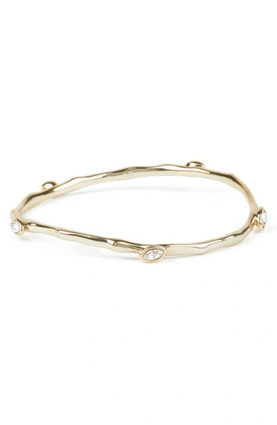 Shop Alexis Bittar Navette Crystal Bangle Bracelet In Gold