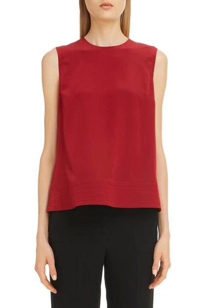 Shop Roksanda Sleeveless Drape Silk Top In Amaranthus