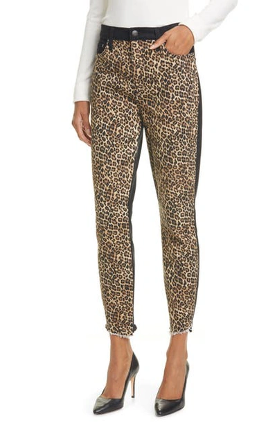 Shop Alice And Olivia Good High Waist Leopard Print Skinny Jeans In Queen Of The Night