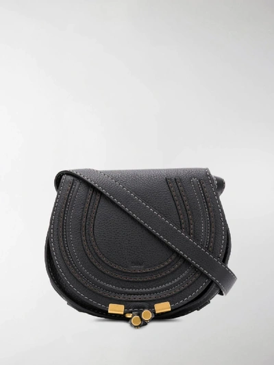 Shop Chloé Mini Marcie Shoulder Bag In Black