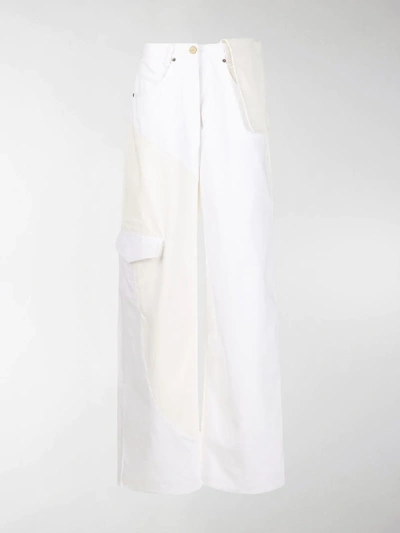 Shop Jacquemus Nîmes Wide-leg Jeans In White