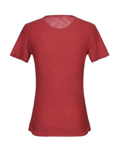 Shop Kaos Man T-shirt Brick Red Size S Cotton