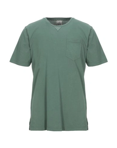 Shop Drumohr Man T-shirt Green Size S Cotton