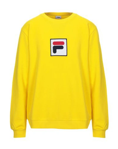 Shop Fila Man Sweatshirt Yellow Size Xl Cotton